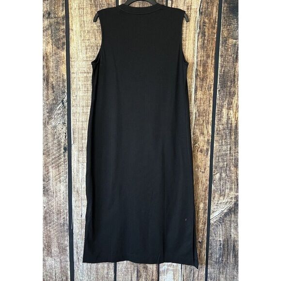 Everlane Long Weekend Tank T Shirt Dress Size L Black NWOT - Picture 4 of 13